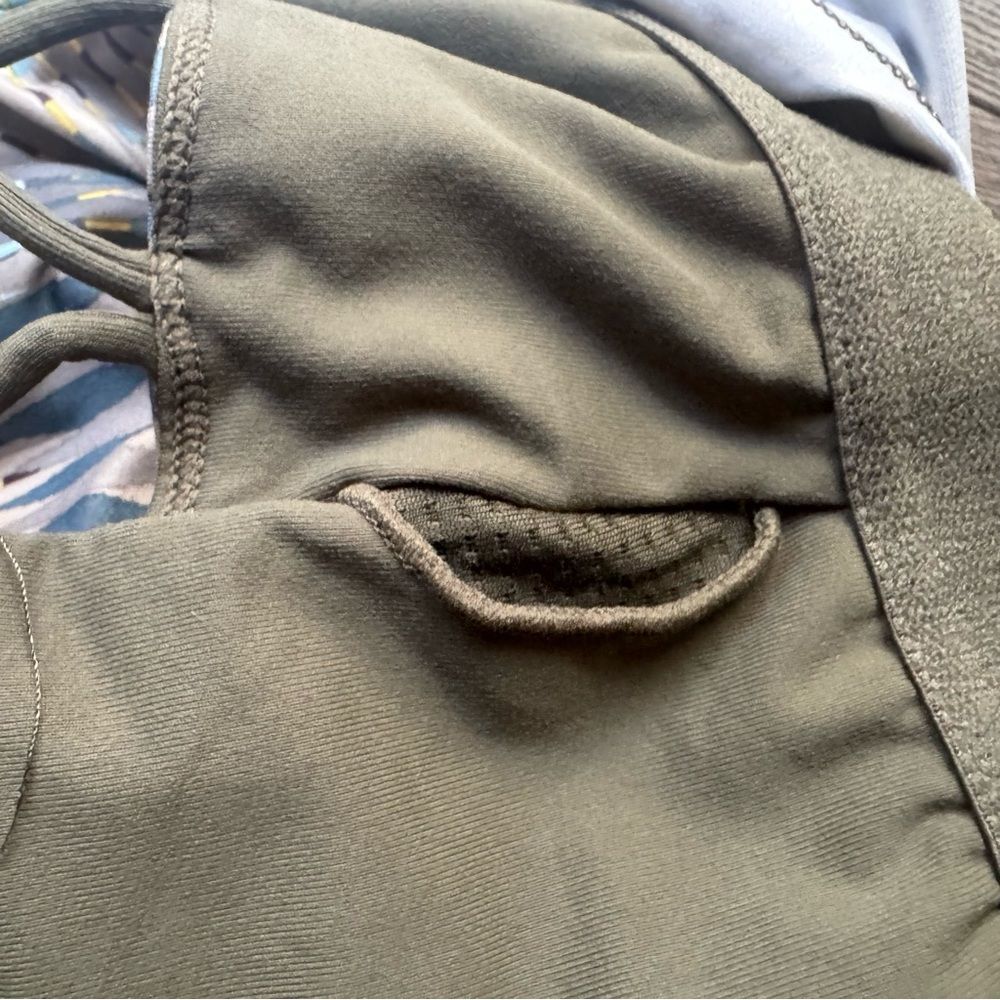 Prana Ardor Elastic Sports Dress Build in Bra Sz M Olive Green Athleisure Comfy - Picture 11 of 15